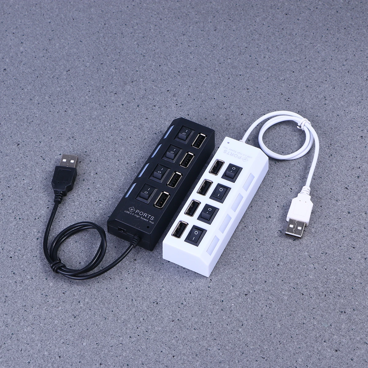 

Portable USB Hub 4 Ports USB 2.0 High Data Expansion Hub USB Splitter for XP/ Vista 7 8 10 Laptop PC Computer (White)