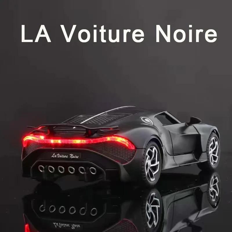 1:32 La Voiture Noire Legering Diecast Auto 'S Model Speelgoed Met 5 Deuren Geopend Pull Back Sound Light Sportvoertuigen Speelgoed Voor Jongens Geschenken