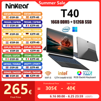 Ninkear T40 Laptop 2 in 1 Touch Screen Tablet Intel N100 14 Inch FHD 16GB DDR5 512GB SSD Computer Notebook Wifi 6 RGB Backlit