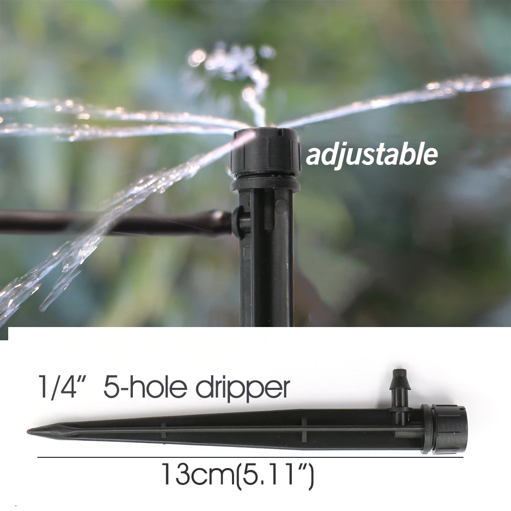 بواعث تقطير قابلة للتعديل لنباتات بونساي ، وتد الحديقة ، رشاش الري ، درجة ، 4: 7 سقي ، 13: 30