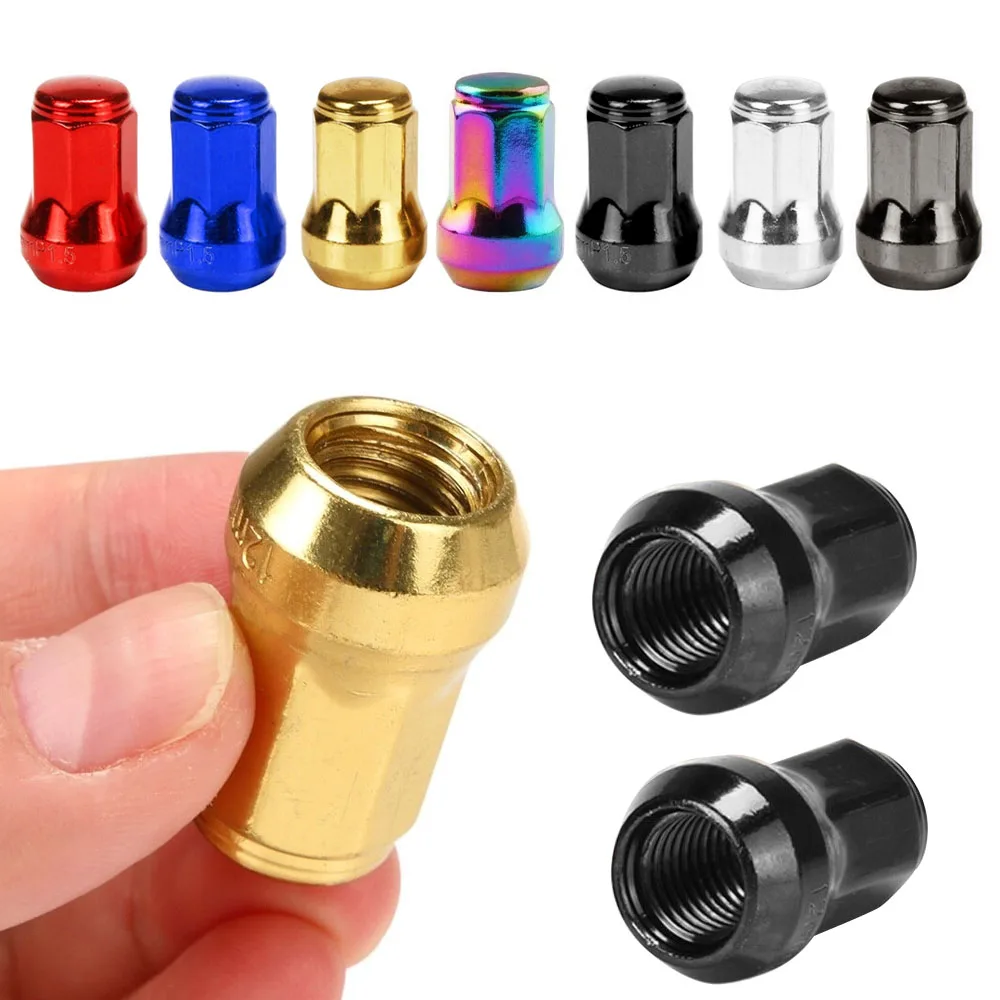 20pcs Universal Racing Wheel Lug Nuts 32mm Steel Car Lug Wheel Nuts Screw M12x1.5/1.25 Lug Nut For Nissan Infiniti Subaru Suzuki