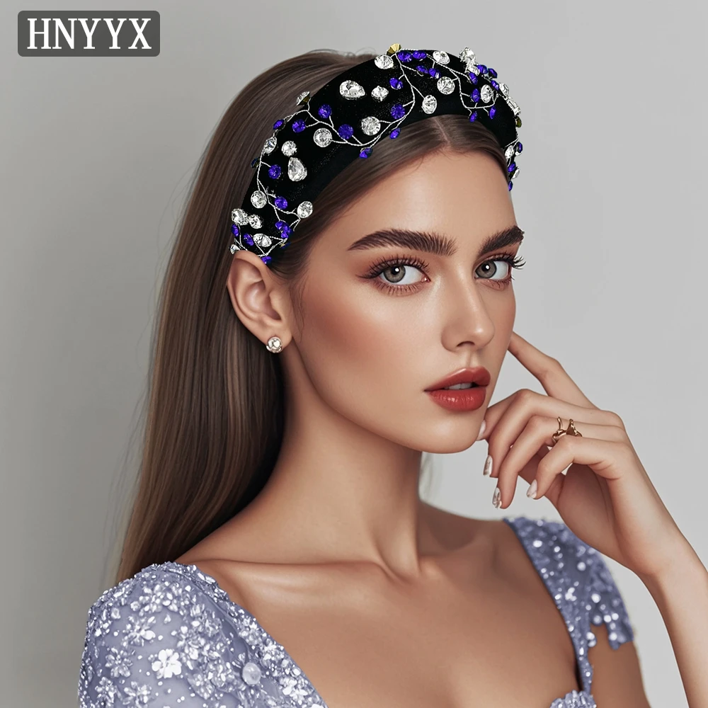 

YouLaPan Fashionable Women's Rhinestone Headband Handmade Suitable For Banquet Dancing Party Minimalist Hair Accessories YXA267