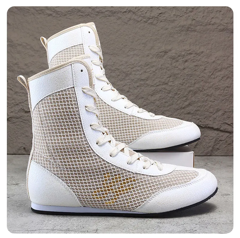 Unisex Hochwertige Professionelle Box- und Ringerstiefel in Übergrößen für Jugendliche 36-46 Ganzjahres-Kampfsportschuhe – Detail 13