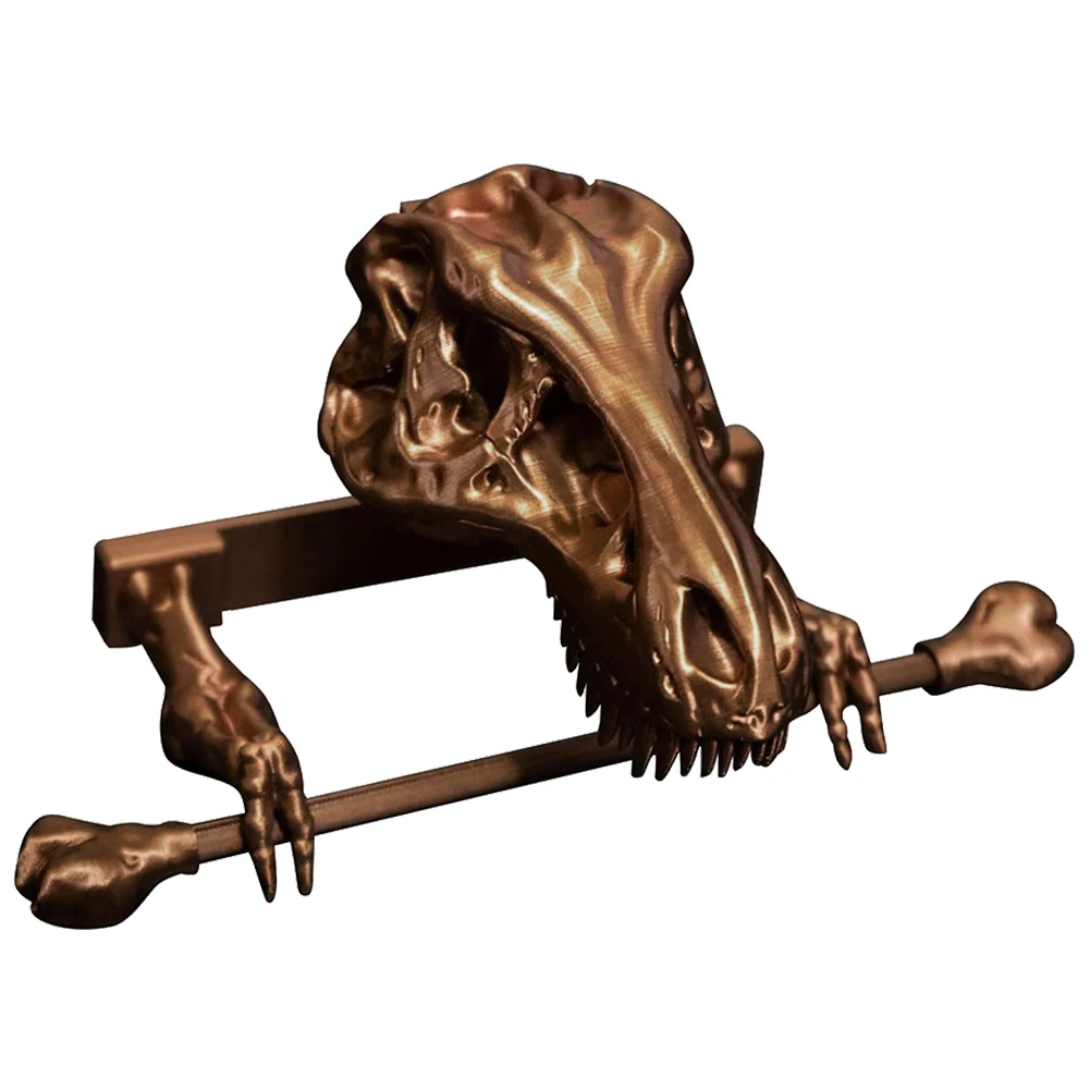 Dinosaur Skull Toilet Storage Rack Vintage Paper Storage Holder Versatile Wall-Mounted for Home Kitchen Bathroom Cabnet