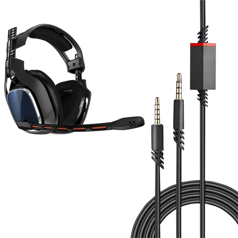 SQPP-Audio Line Extension Cable Cord For Astro A10/A30/A40/A40TR/A50 Gaming Headphones Inline Mute Functionality