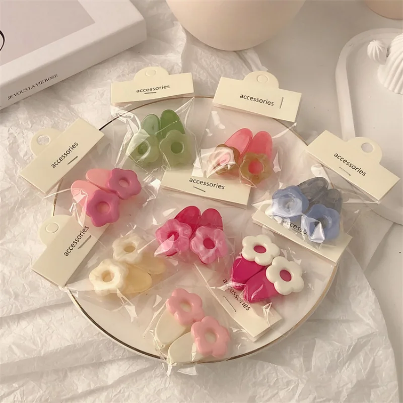 Macaron Color Sun Flower Shape Hair Claw Clip For Women Girls Hair Clip Crab Hair Claws Hairpins Headwear Accessories