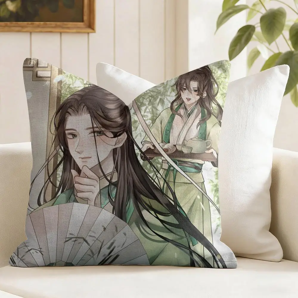 Scum Villains Self-Saving Cushion Cover Eco Linen Pillow Case Double-Sided Print Breathable Durable Zipper Home Decor Gift