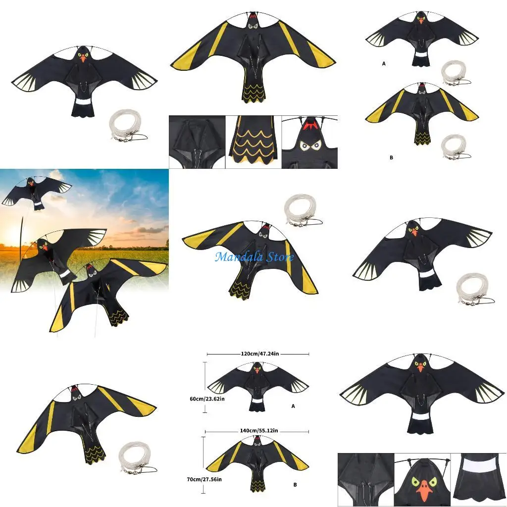 

U2JC Windproof Bird Deterrents Kite Bird Scarer Flying Kite Designed for Outdoor Space