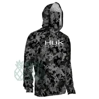 HUK-ropa de pesca de camuflaje para hombre, máscara de manga larga con capucha, camisas de pesca Upf 50+, protección Uv, ropa de pesca de rendimiento