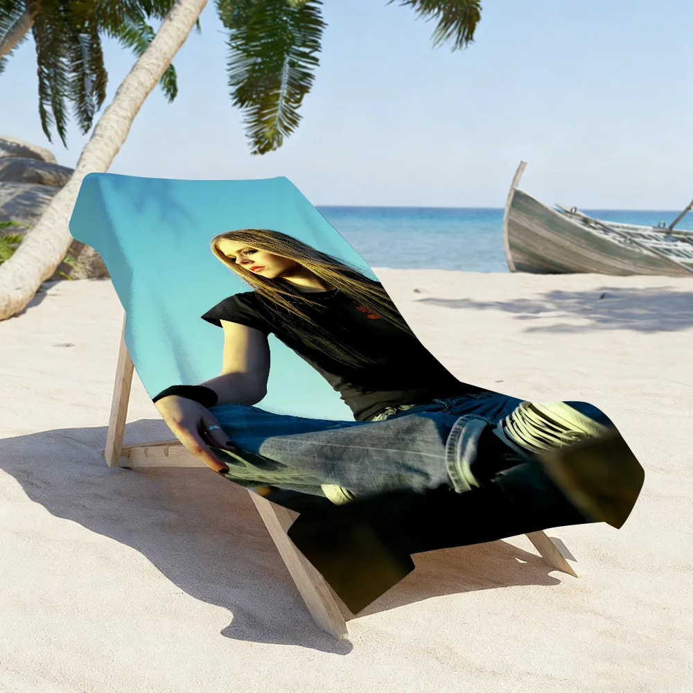 Classic Singer Avril Lavigne Let Go Music Towel Soft Pool Gift For Travel Gym Shower Camping Quick Dry Sports Large Beach Towels