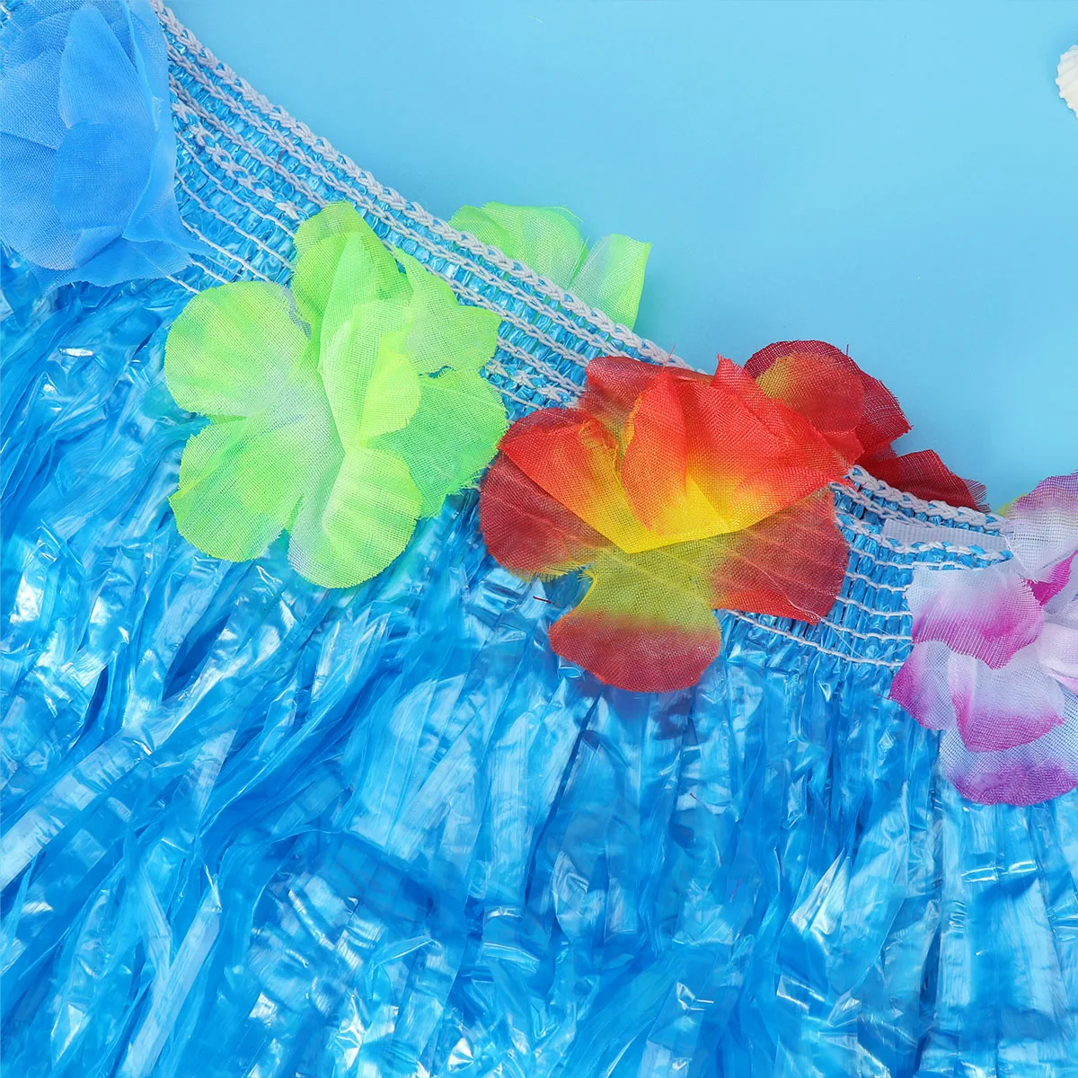 

Hawaii Tropical Skirt Set 40 Cm Grass Skirt Elastic Costumes Colorful Bras Flower Accessories Beach Outfit Girls Role Props