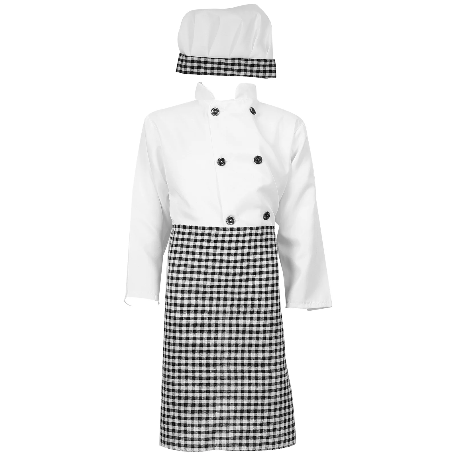 1 set Kids Chef Costume Set Children Cooking Uniform Toddler Baker Outfit Party Role Play Clothes Festive Holiday Supplies view 6