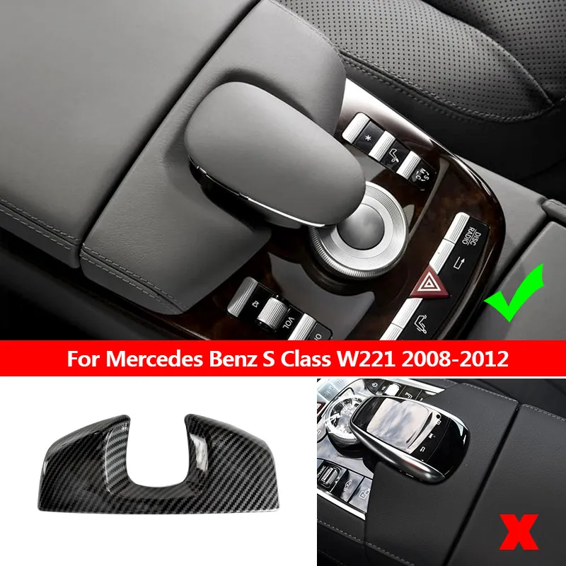 ABS Carbon Fiber Pattern For Mercedes Benz S Class W221 08-12 W222 14-19 Center Console Armrest Box Phone Cover Dial Pad Housing