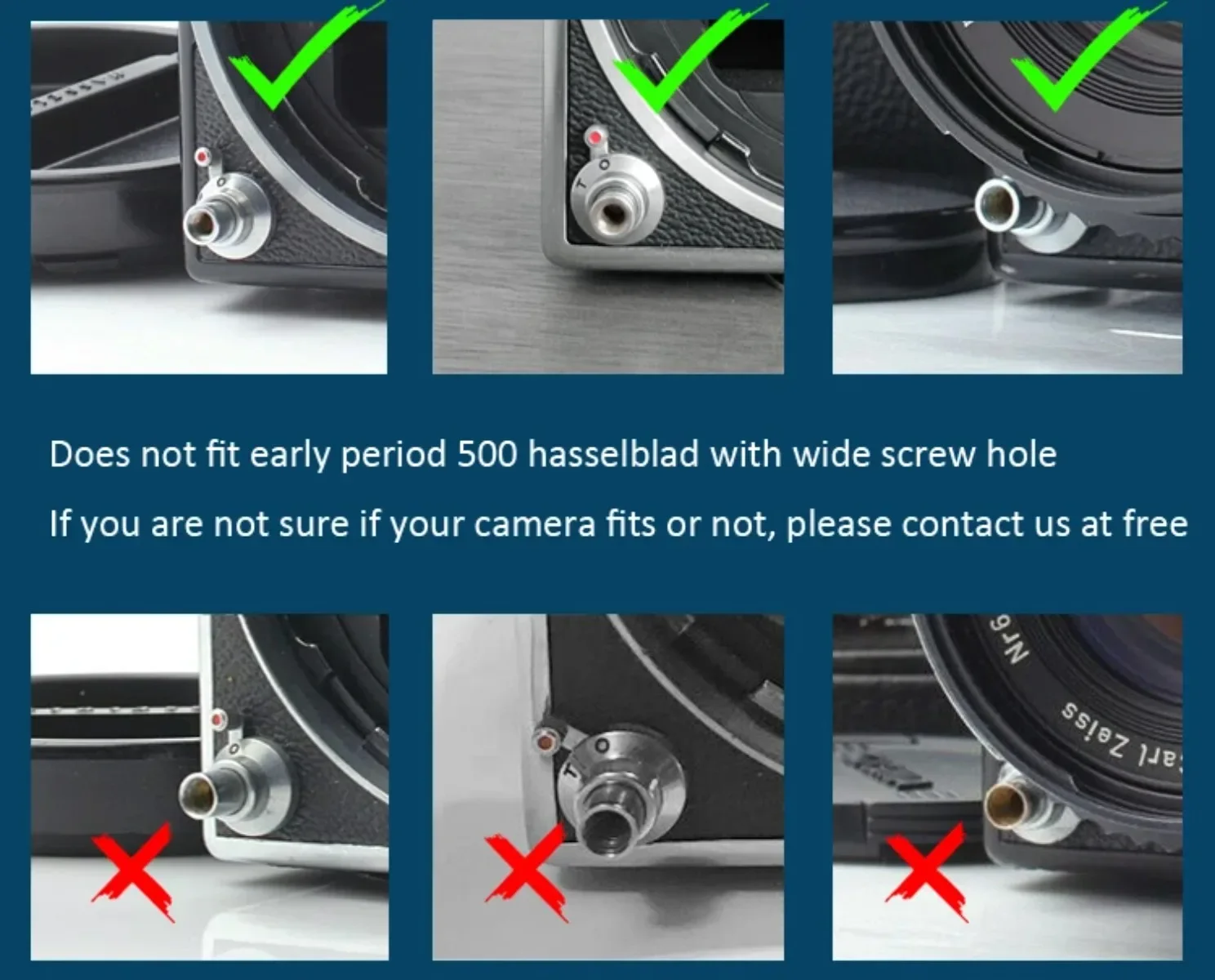 مشغلات ألومنيوم معدنية متينة، زر تحرير مصراع نحاسي ناعم، ملحقات كاميرا صغيرة SLR لخيط Hasselblad أو الغراء