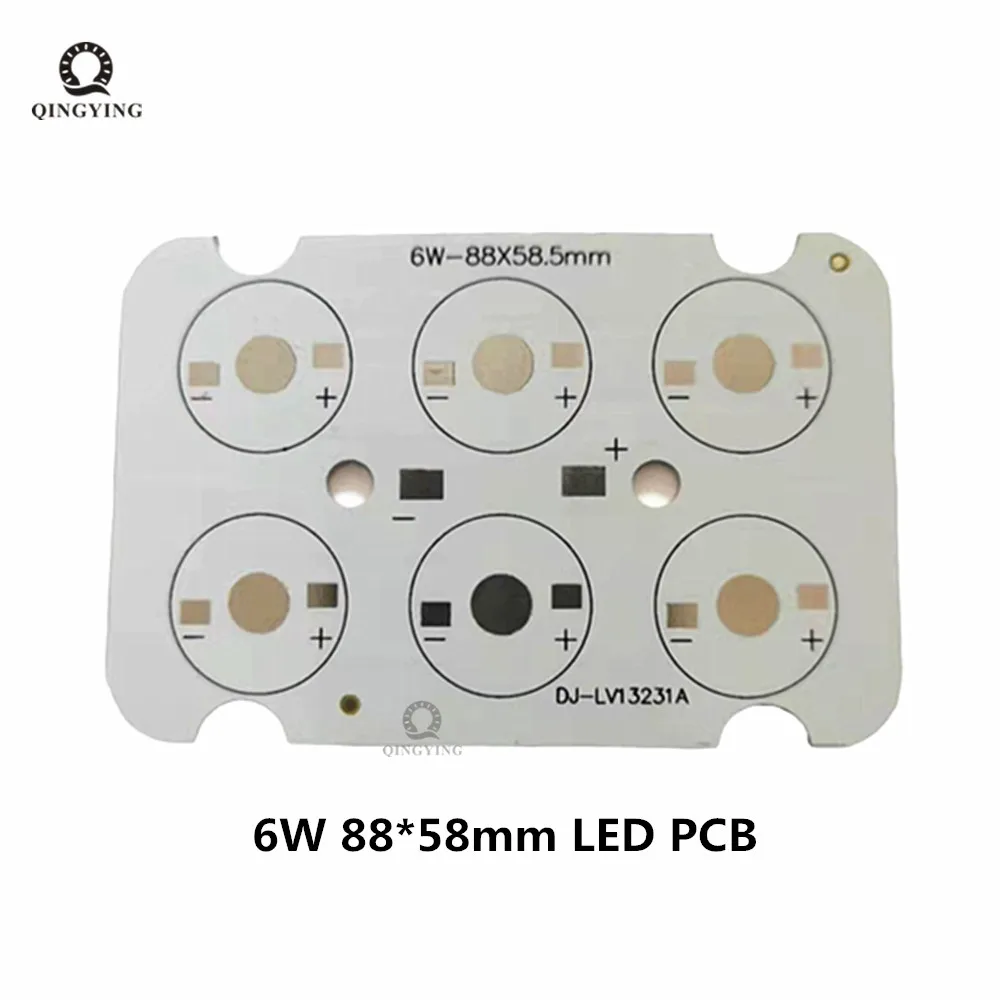 10 sztuk 6W 9W 88*58mm LED PCB, aluminiowa płyta podstawy, płyta radiatora na światło drogowe, reflektor, kinkiet