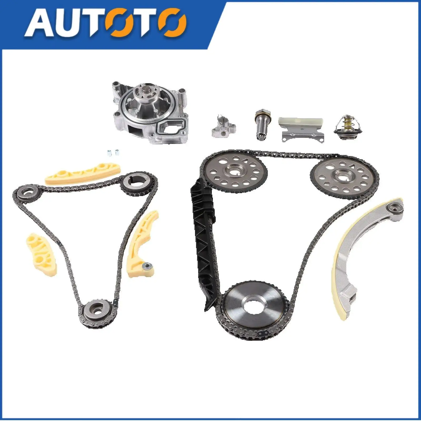 

Комплект цепи ГРМ, термостат водяного насоса для двигателя Chevrolet Cavalier 2002, 2003, 2004, 2005, 2,2 л