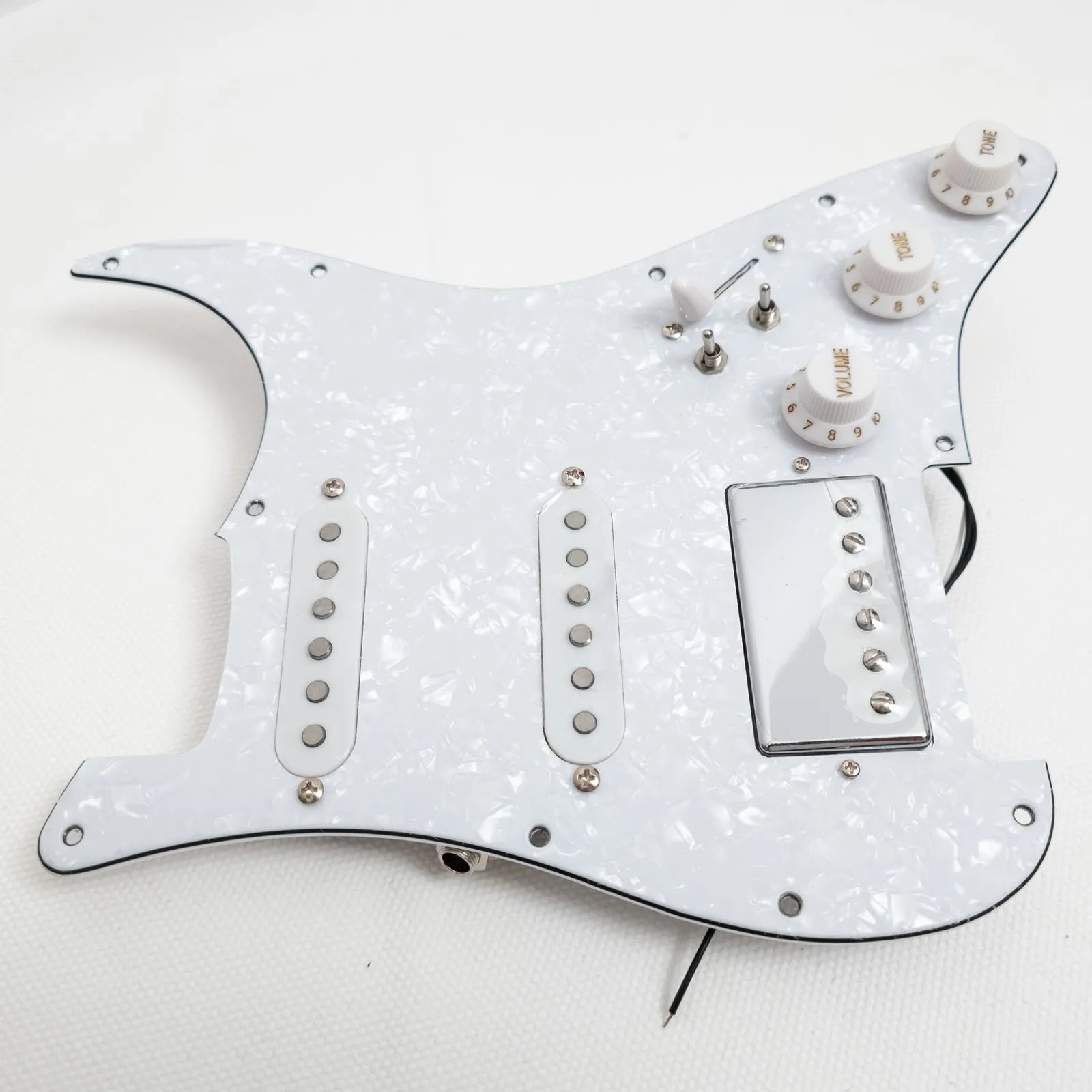 SSH Guitar Prewired Loaded Pickguard Alnico V Single Coil & Humbucker Pickups, Coil Split Function, Copper Shaft Pots For ST