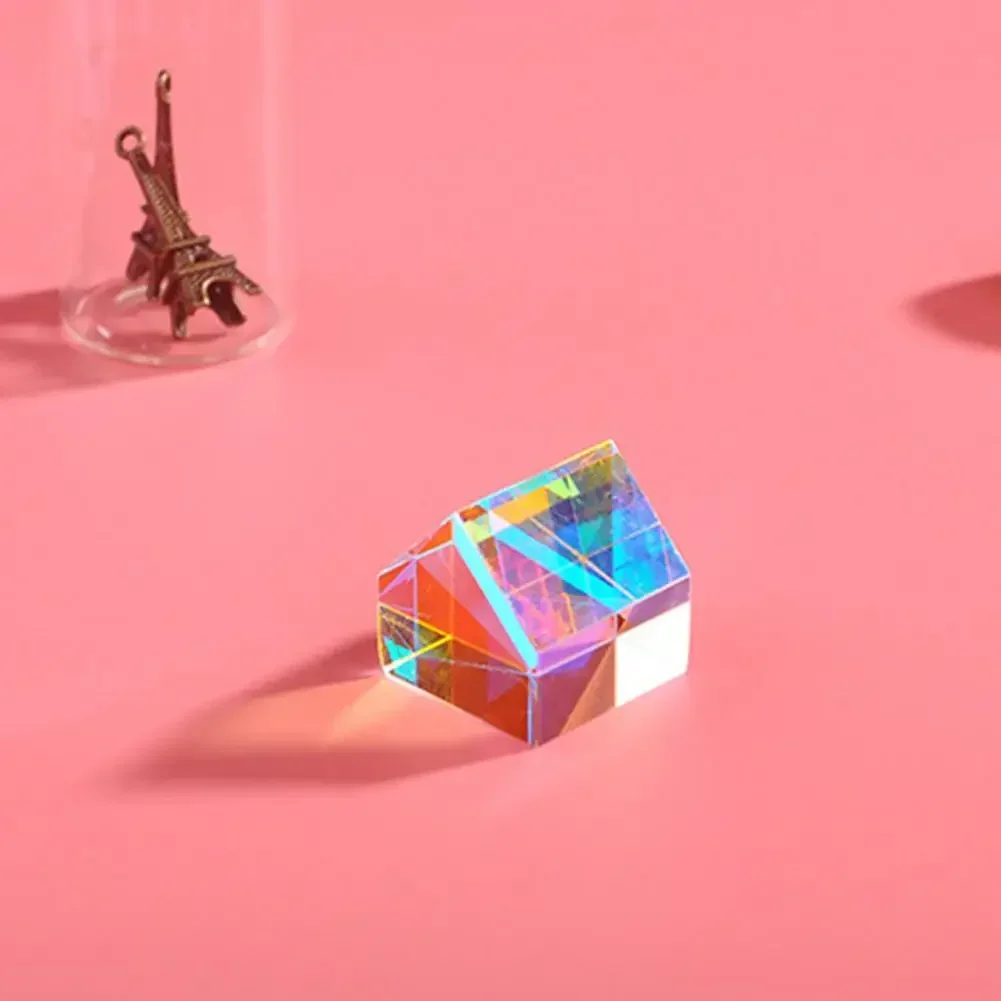

Sun Catcher X-Cube RGB Призма Креативная форма Оптическое стекло Украсить подарки