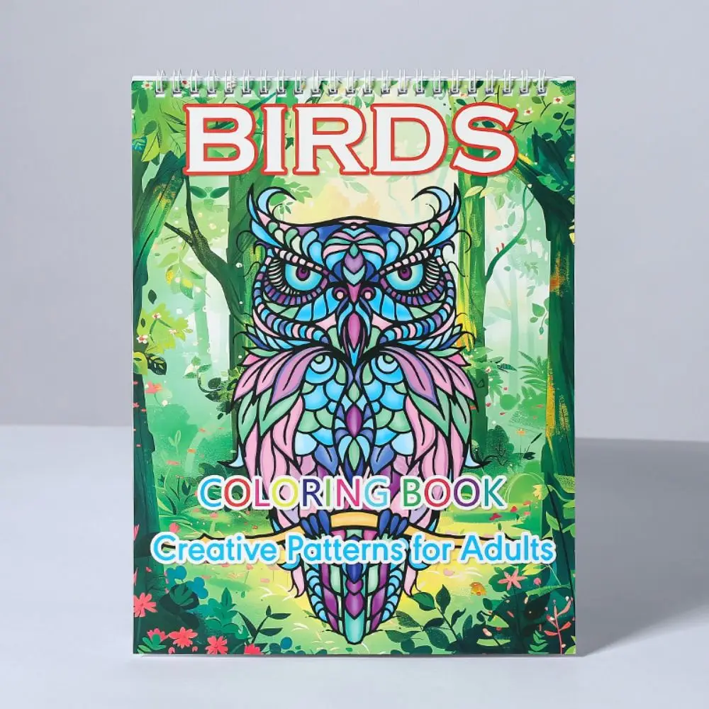 ماندالا/الطيور/الفراشة/كتاب تلوين الحيوانات جانب واحد دوامة رسم بالألوان المائية كتاب 20 صورة رائعة ورقة سميكة #2