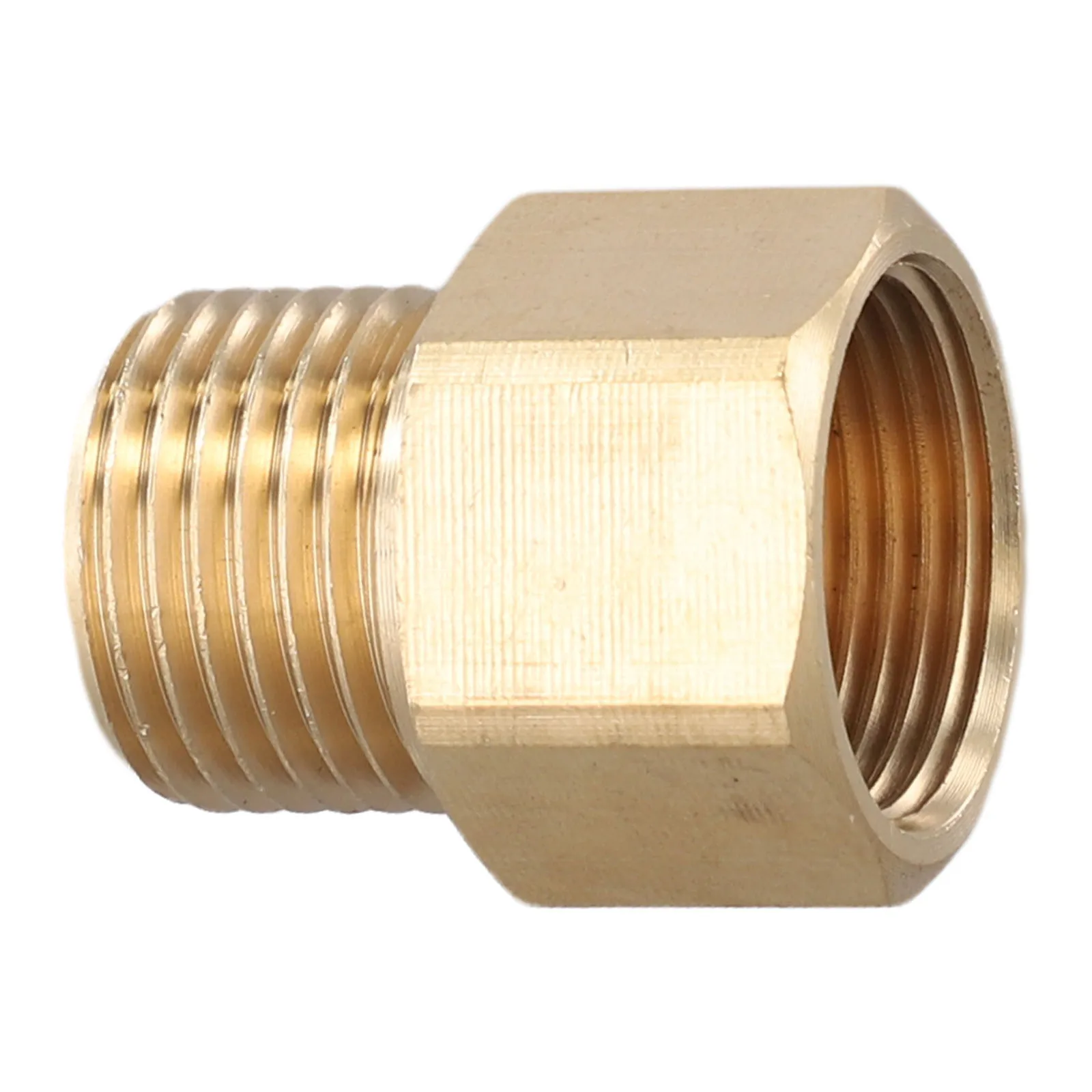 Pressure Washer Connector Adapter Brass M22 14mm Female to G1/2 Male Thread Metric Fits Various High Pressure Washer Hoses