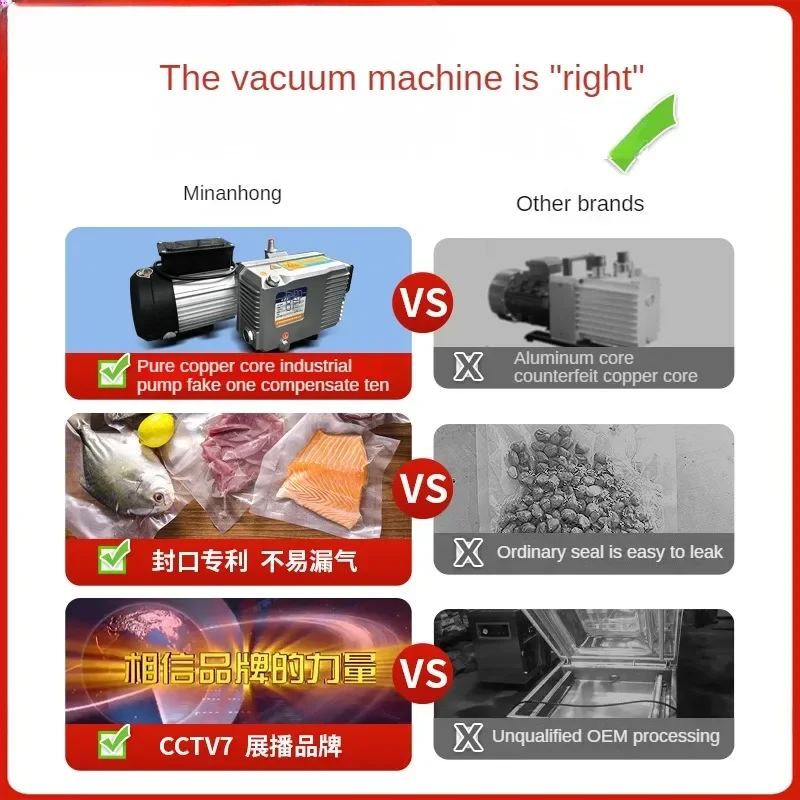 Commercial Automatic Vacuum Food Sealer with Large Capacity and Sealing Function for Industrial Use