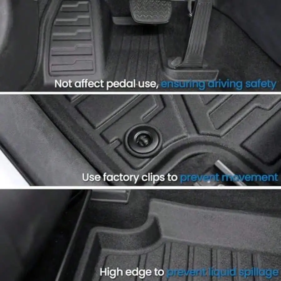 Floor Mats Set For  RAV4 2019-2025 Include Hybrid,Extra Door Sill Guards, TPE All Weather Cargo Mat Backrest Mat Cargo Liner