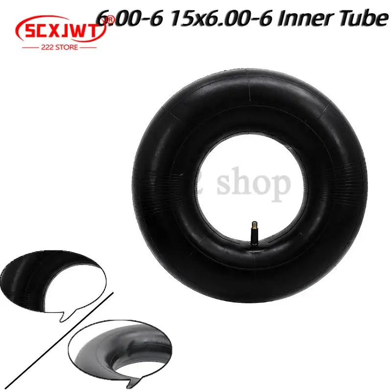 Electric Bike ATV Inner Tube 15x6.00-6 Lawn Machine Tire 6.00-6  Straight Mouth Inner Belt