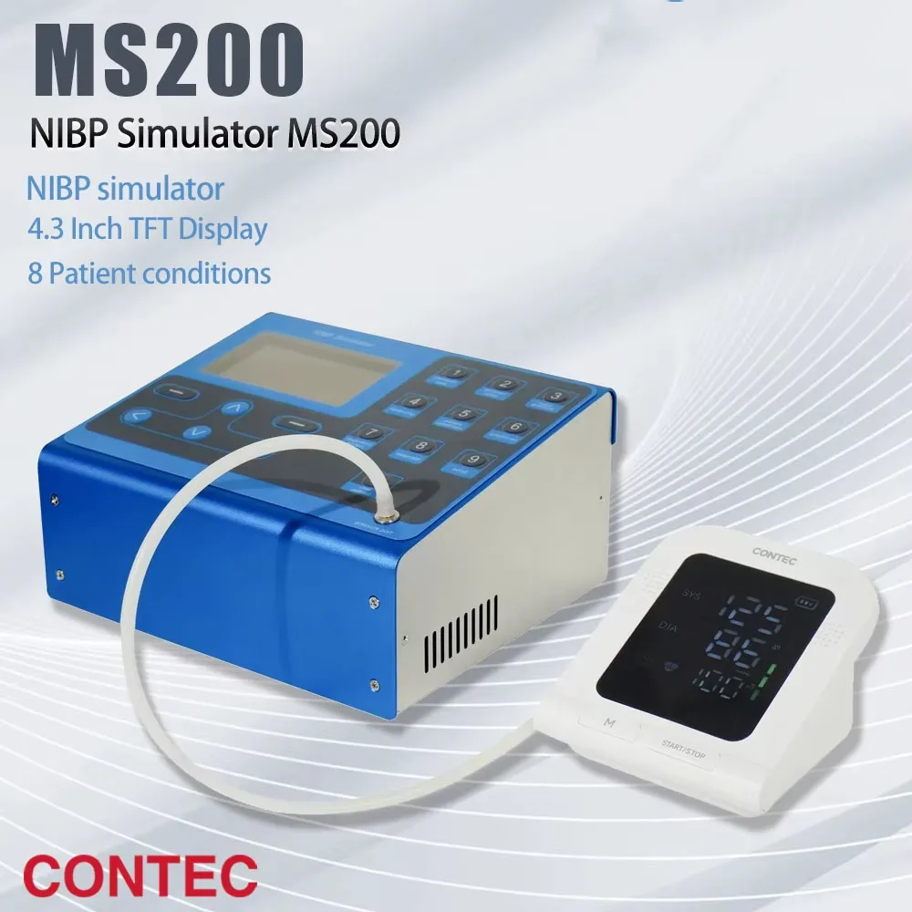 Pressure Verifier CONTEC MS200 Non-invasive BP Simulator Fits Batch Inspection of Household & Pet Animal Blood Pressure Monitors