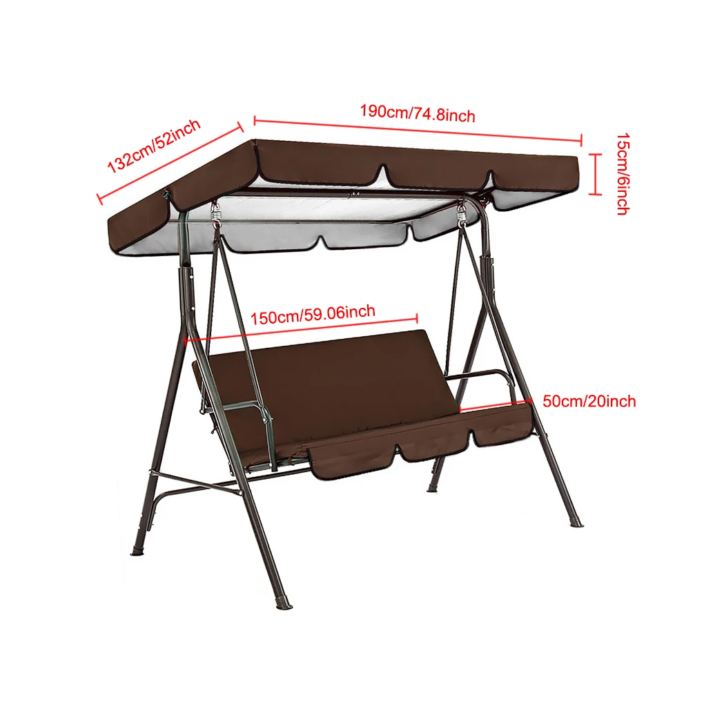 Huśtawka górna pokrywa siedzenia wodoodporna osłona przeciwsłoneczna hamak ogrodowy akcesoria ochronne na markizę