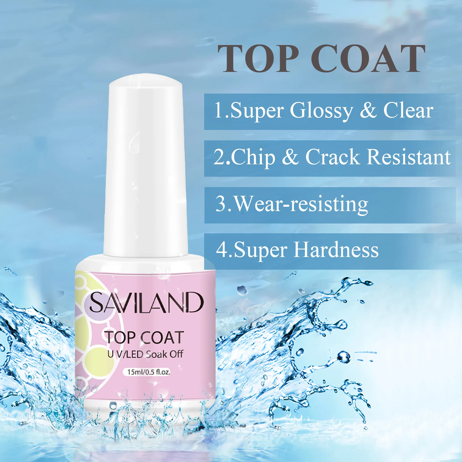 SAVILAND لا يمسح هلام قاعدة معطف فوقي مجموعة 15 مللي x2 سعة كبيرة نقع قبالة واضح هلام البولندية لصالون الأظافر المنزل DIY بها بنفسك المبتدئين #4