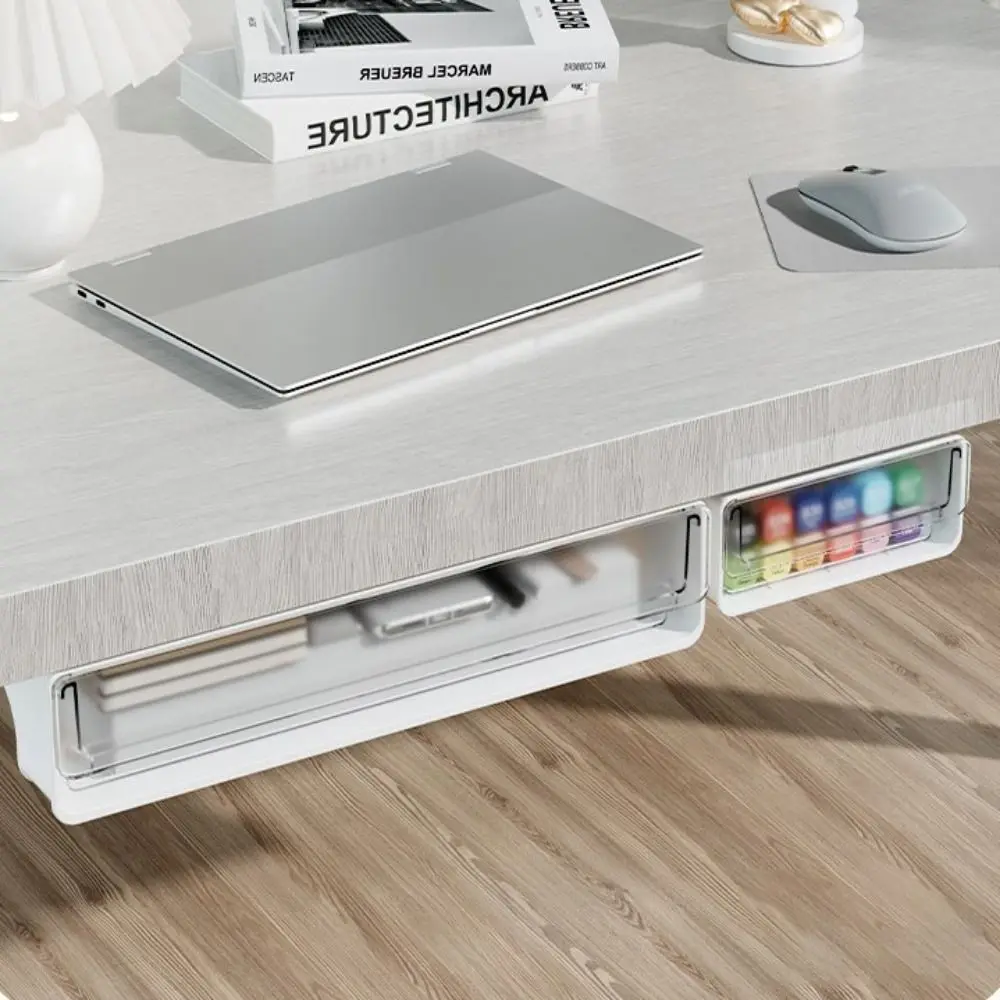 Hanging Table Shelf Storage Box Pull Out Storage Box Invisible Storage Undertable Drawer Multifunction Large Capacity Drawer