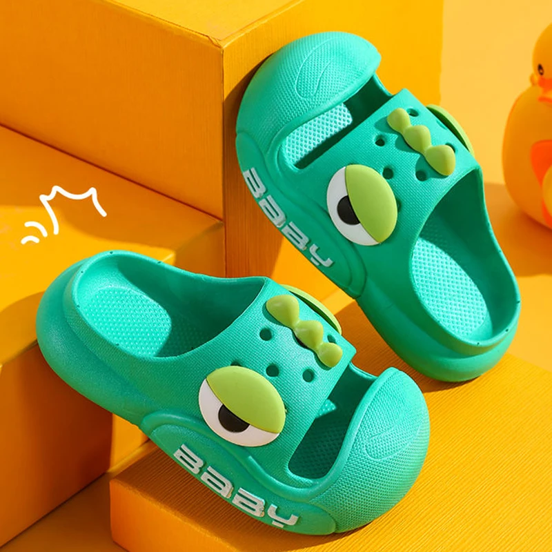 

Summer Children Slippers Kids Little Monster Design Indoor Home Shoes Outdoor Sandals Comfortable Slippers Boys Girls Flip Flops