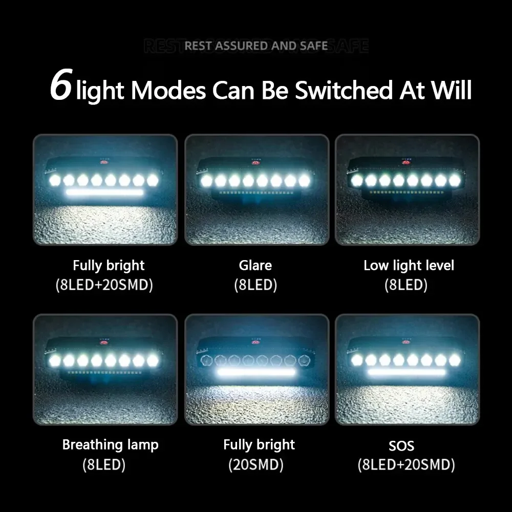 5/8 LED Bicycle Front Light USB Rechargeable 130dB Cycling Bike Horn Easy to Install 6 Modes Bicycle Bell Light image 3