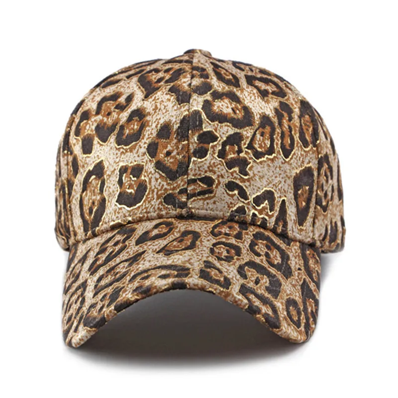 New Autumn Personality Gold Stamping Leopard Print Hardtop Baseball Caps For Men And Women Camping Party Hats 모자 кепка gorras
