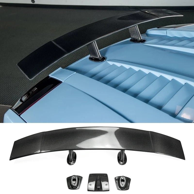 Real Carbon fiber rear spoiler rear GT wing for Lamborghini Gallardo LP550 LP560 LP570 D style FRP