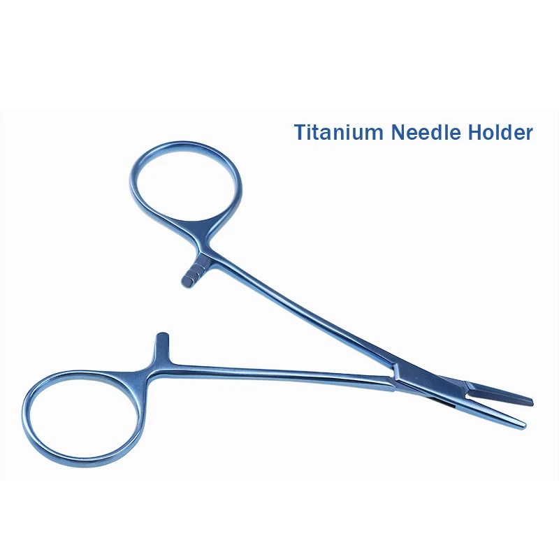 4 Type Choices Ophthalmic Titanium Needle Holder with Clipping Needle Surgical Instruments