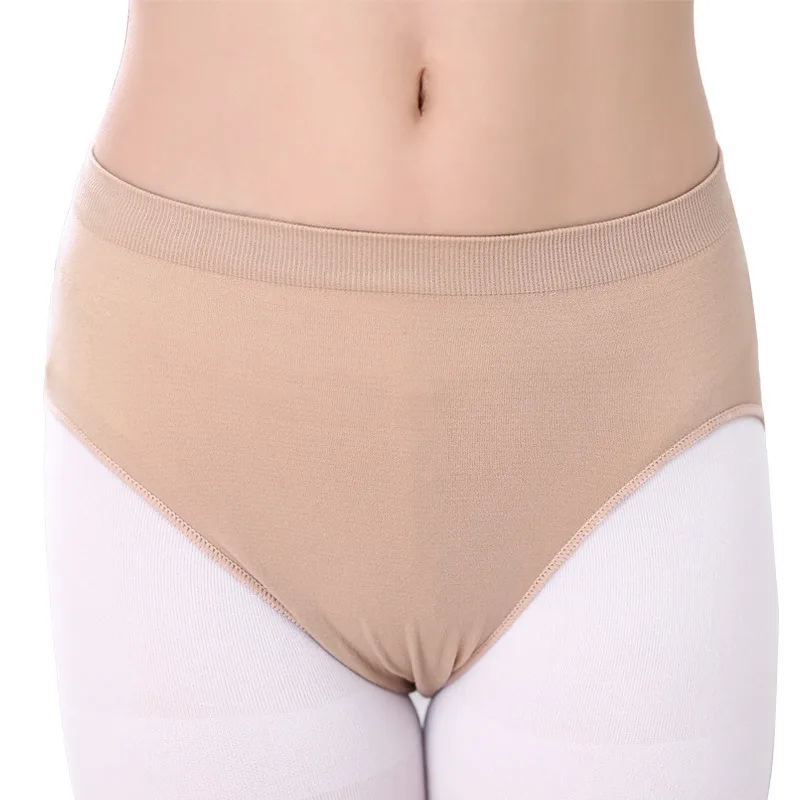 Skin Girl Ladies Nude Underwear Seamless Safety Panties Skin Colored Dance Briefs