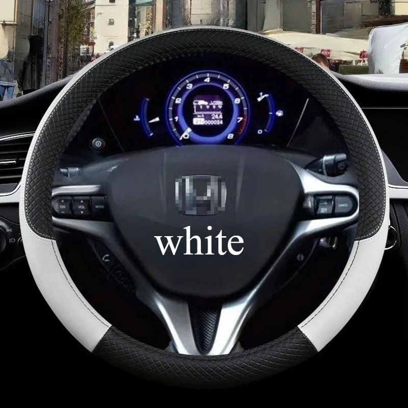 

Car Steering Wheel Cover for Honda Civic 2004 2006 2007 2008 2009 2012 2013 2014 2015 PU Leather Non-slip AAccessories 38cm size