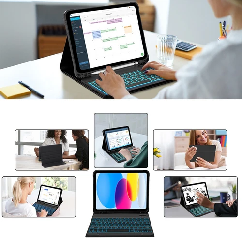 Imagen 2 del producto Funda para iPad A16 11 pulgadas 2025 A3355 A3356 A3354, funda para teclado Bluetooth para iPad 10.9 pulgadas 2022 A2696 A2757 A2777 A3162