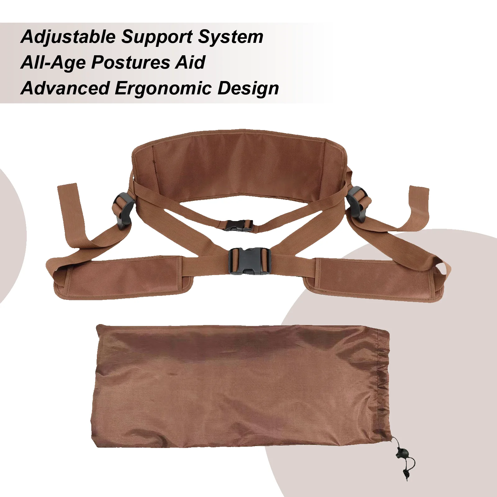 

Back Belt Keeps Back Straight Belt Adjustable Meditation Comfortable Portable Harness For Women Spine Fitness Yoga Health Men