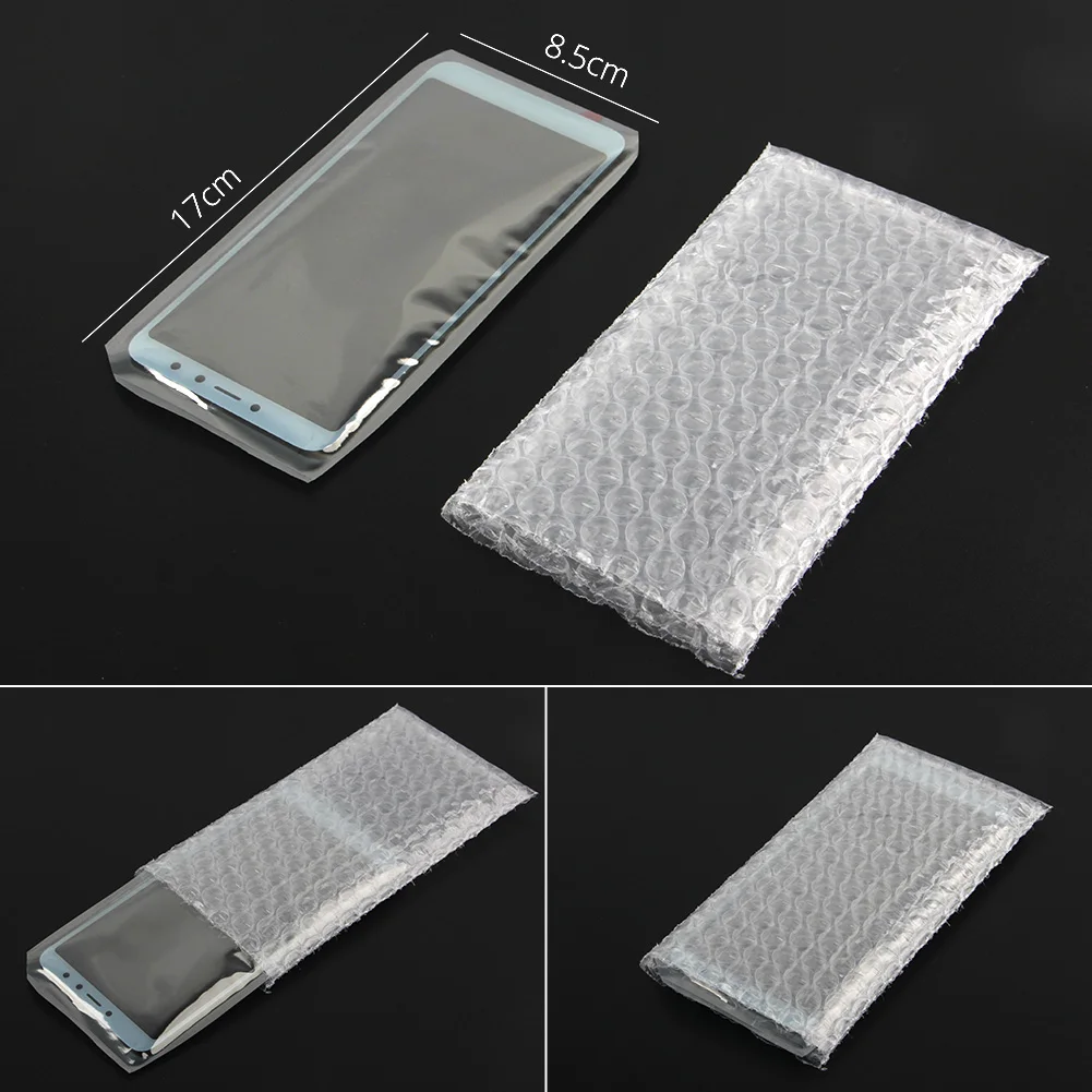 White Bubble Wrap Packing Bag, Double Film Amortecimento, Shockproof Packaging Bags, Bubble Film Packing Bag, 9x17cm, 20Pcs