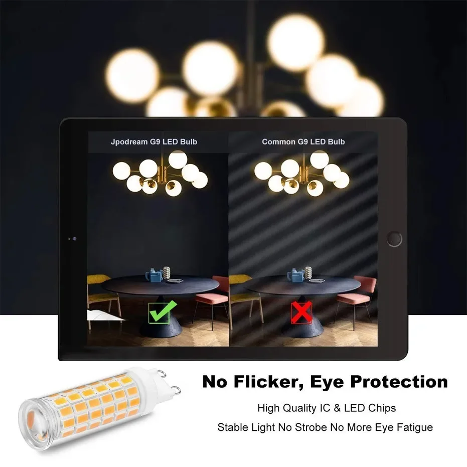 No Flicker G9 LED BULB 7.5W LED Bulb AC110V 220V SMD5730 Spotlight Chandelier High Quality Lighting Replace 80W Halogen Lamps