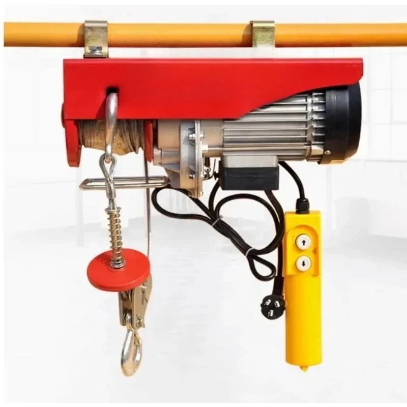 peiqi600Kg 1T Heavy Duty Wired Electric Hoist 3M 6M 12M Lift Height For Home Construction Small Crane Machine