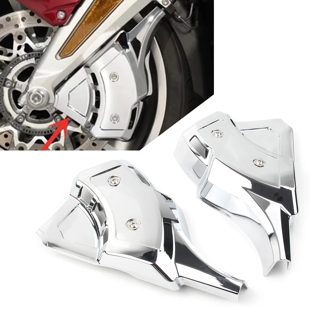 

Pop 1Pair Motorcycle Front Brake Caliper Decoration Cover For Honda Gold Wing GL1800 2018 2019 2020 2021 ABS Plastic Chrome