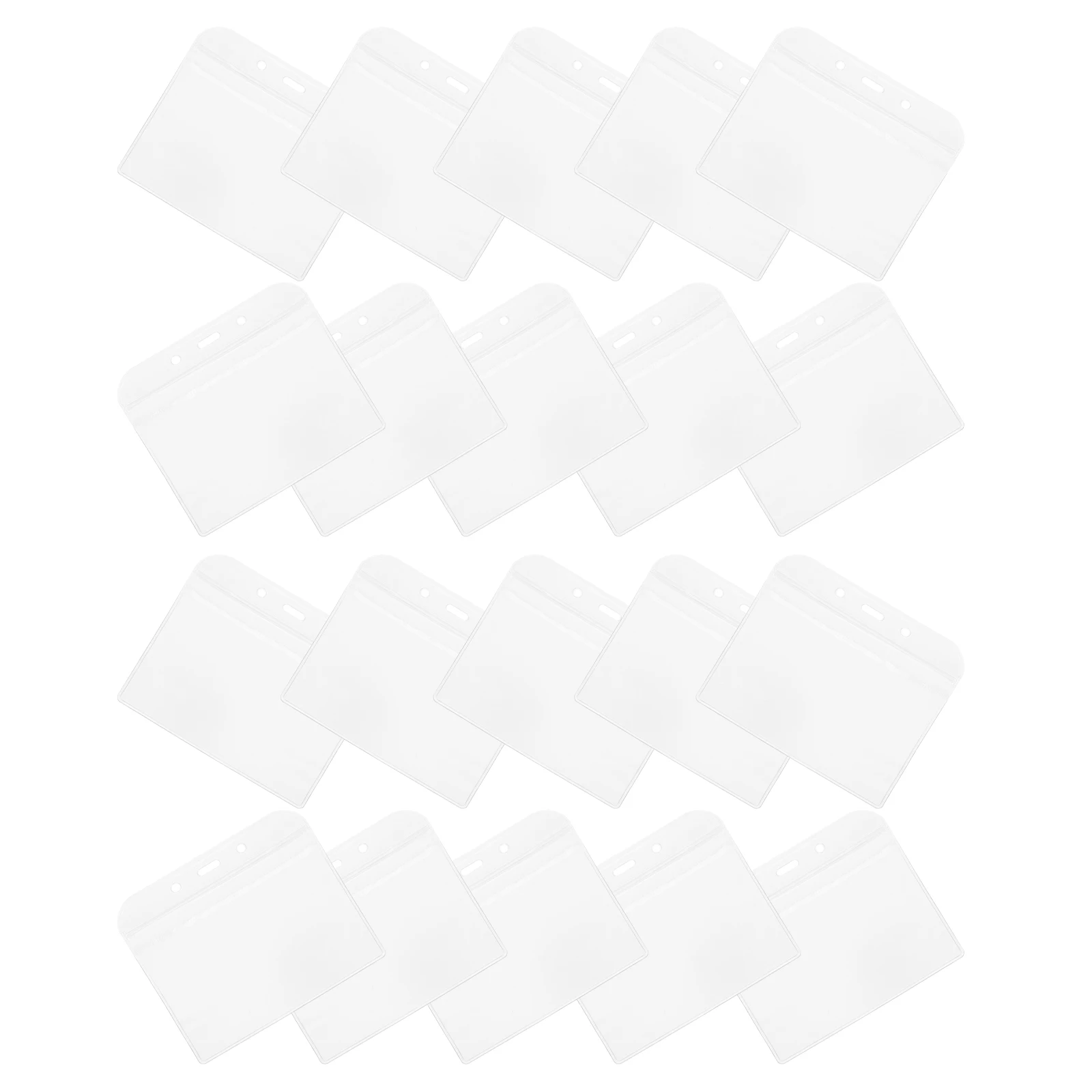 

50pcs PVC Card Holder Waterproof Name Badge Protector Lightweight Badge Holder Durability Practical Gift