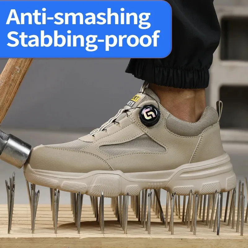 

Рабочая защитная обувь, мужские легкие защитные ботинки, неразрушимые рабочие кроссовки, женские кевларовые стельки, защитная обувь со стальным носком