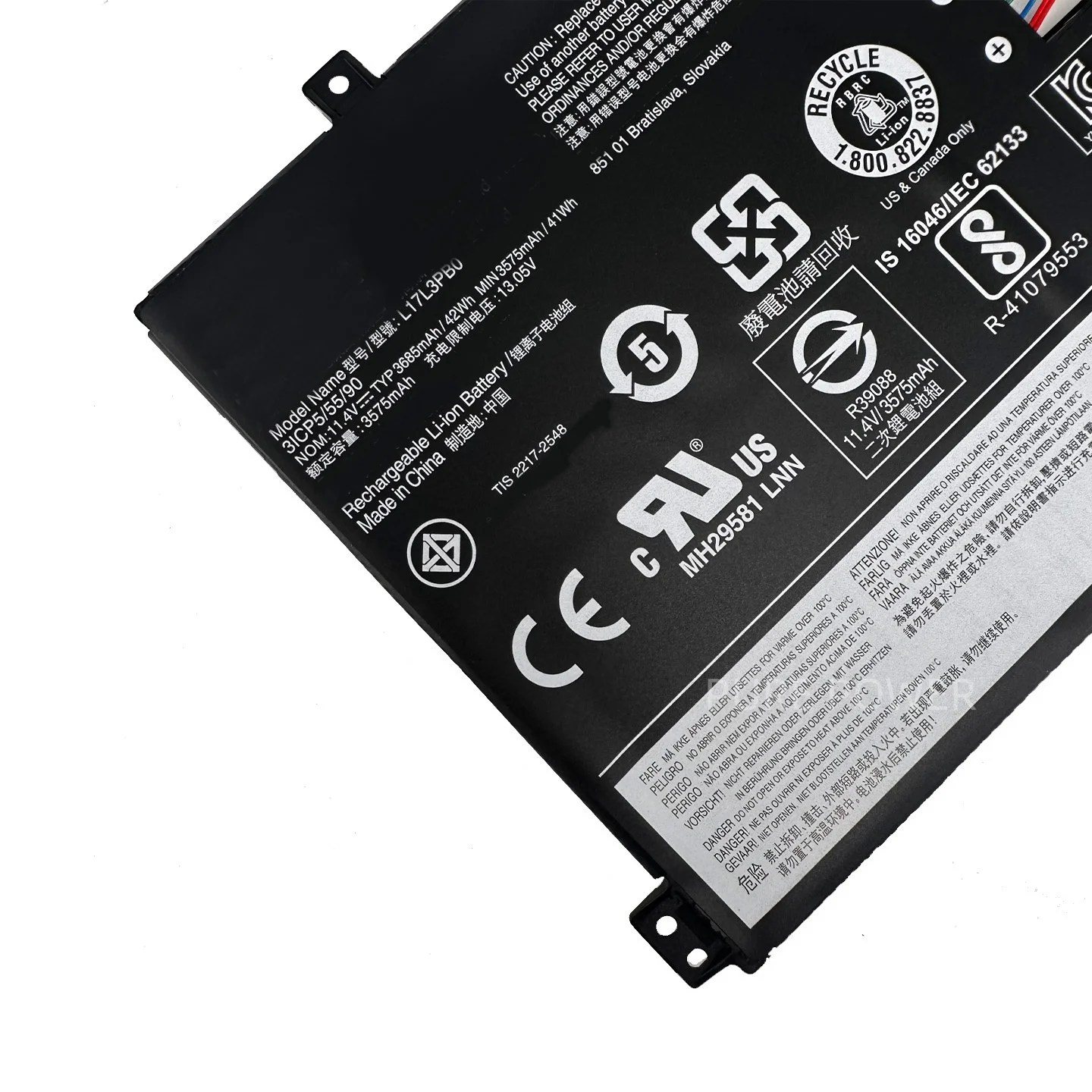 New Laptop Battery L17L3PB0 11.4V 42WH 3685mAh High Quality For Lenovo Chromebook 100E 300E 500E L17M3PB0 L17C3PG0