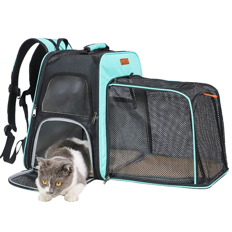 

Mochila plegable portátil para mascotas, bolsa de almacenamiento superligera, bolso extensible para gatos y perros