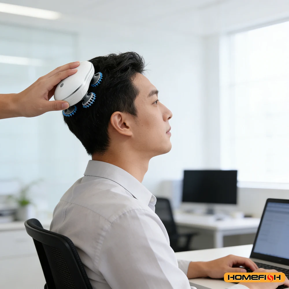 2-in-1 Electric Scalp Cleaner & Pet Massager – Deep Vibration Brush for Hair Wash & Pet Relaxation, Rechargeable & Easy to Clean image 6