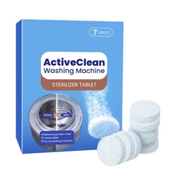 7pcs Laundry Machine Cleaner Tablets Washing Machine Cleaner Efficient Stain Removal and Odor Remove Deep Cleaning